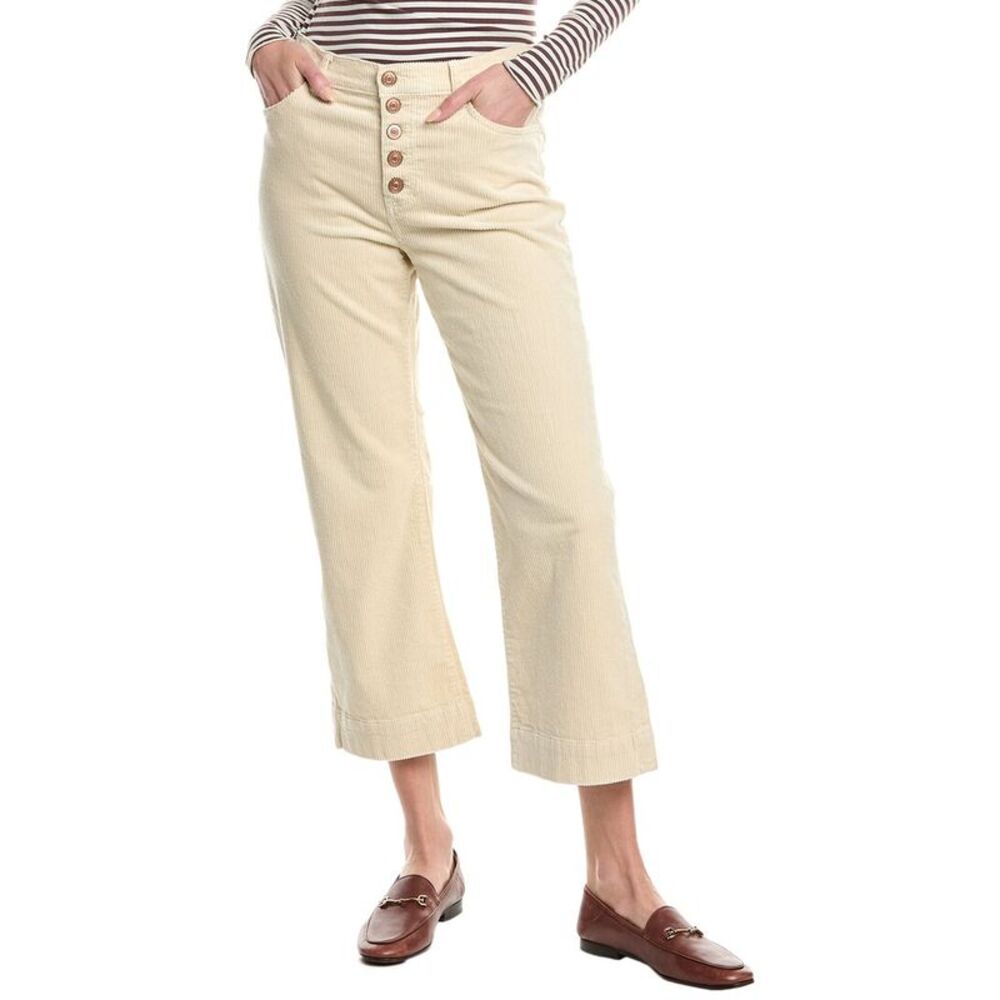 CAbi Women's Straight Leg Cords. in Cream